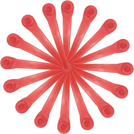 Lot de 100 lames en plastique compatibles avec les coupe-bordures Gardena, lames de rechange pour coupe-bordures Gardena et coupe-bordures sans fil. (FMY) (1/5)