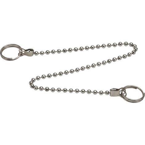 Catenina perline in acciaio inossidabile D. 3,2 mm, L. 250 mm con anelli rotti