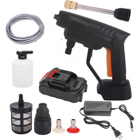 Lanceur d'eau haute pression sans fil, batterie lithium, mini outil portable AC 80‑240V10, jeu de 10 batteries, prise US (1/5)