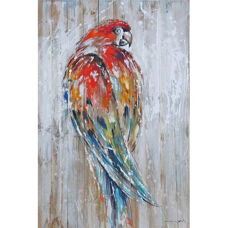 Gemälde Papagei Kuatéh 80 x 120 cm Ölgemälde