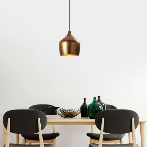 Suspension vintage cuisine – métal moucheté cuivré SILE (1/5)