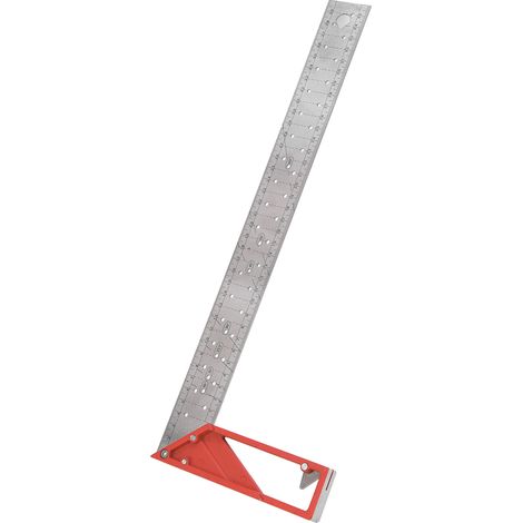 Quadratischer Holzbearbeitungslineal aus Edelstahl 45° / 90° Schreinerwerkzeug mit Mehrwinkel (40 cm) (1/5)