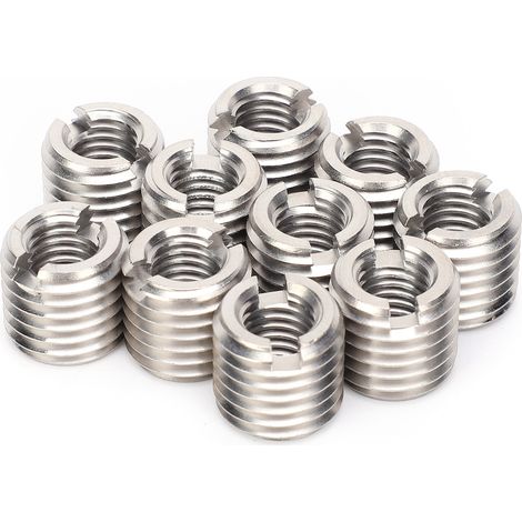 10 Pièces Réducteurs Filetés Mâle-Femelle en Acier Inoxydable - Écrous de Fixation pour Quincaillerie et Réparation (1/5)