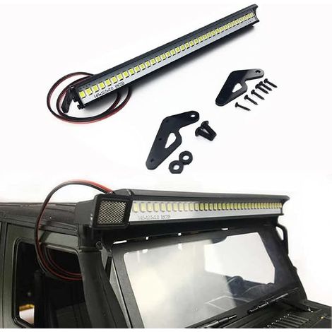 Barre Luminosa a LED a fila singola RC Car Roof Top Light 36 LED 150mm par télécommande Automatique Monster Truck RC Bigfoot Rally Cars Compatible avec TRX4 SCX10 90046 D90 (1/5)