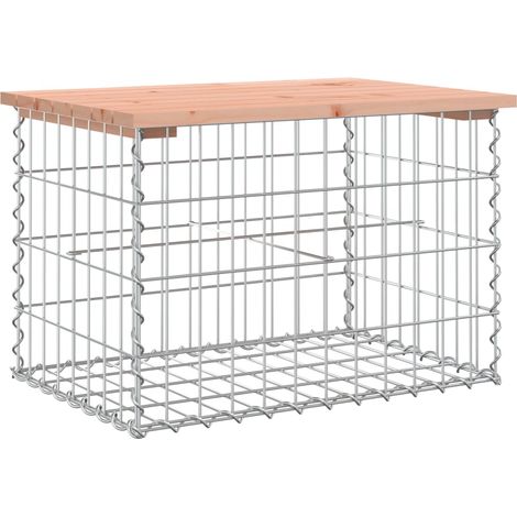 Banc de jardin Banc extérieur Banquette de jardin design gabion 63x44x42 cm bois massif de douglas (1/5)