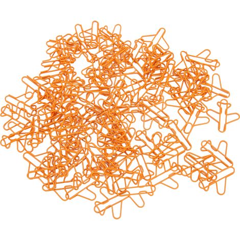 Büroklammern in Flugzeugform, niedliche kleine Büroklammern für Büro, Schule und Zuhause, Schreibtischorganisation, orange (1/5)