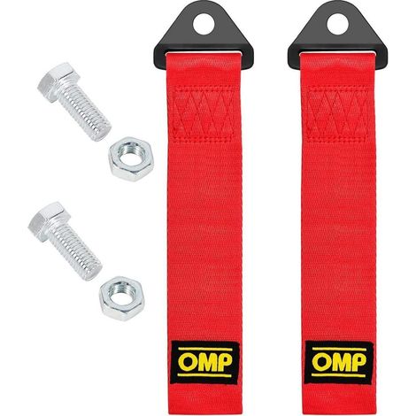 2x Abschleppschlaufe Rot Universal Hochfest 2 Tonnen für Rennwagen (1/5)