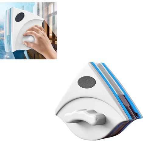 Lave Vitre Magnétique Double Vitrage, Brosse de Nettoyage pour Vitres Double Face, Ettoyeur Vitre Intérieur pour Vitres Vitrées 3-8mm, avec Corde Anti-Chute (1/4)