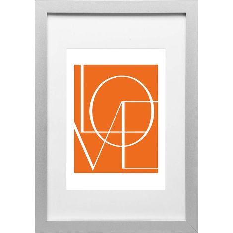 WOLTU Cornice per Foto 15x20cm in Legno e Vetro Porta Foto da Parete e Tavolo Argento