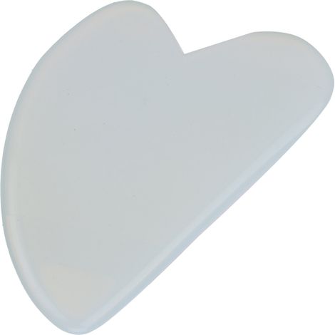 Pierre de Gua Sha en Opale Blanche Forme Coeur, Outil de Massage et Râclage pour Visage, Cou et Corps (1/5)