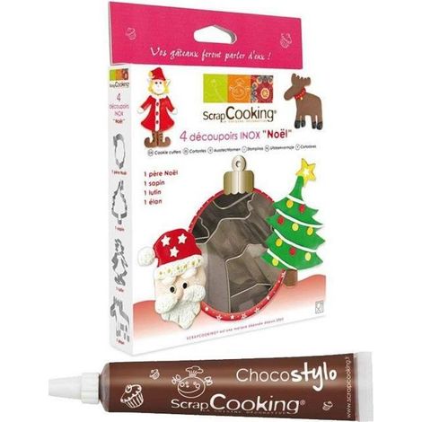 Emporte-pièces Noël + 1 Stylo chocolat