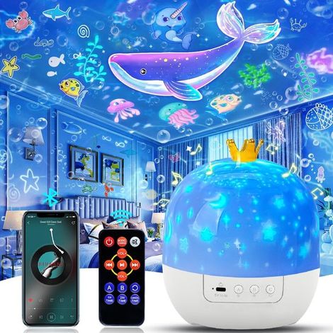Nachtlicht Set mit Fernbedienung und Bluetooth Lautsprecher Baby Nachtlicht Player für Babys und Mädchen Galaxienprojektor fürs Kinderzimmer zur (1/5)