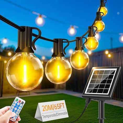 Guirlande Lumineuse Exterieure Solaire LED - 20M Guirlande Guinguette (1/5)