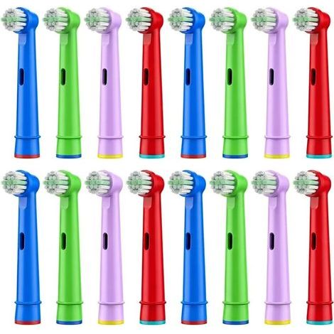 16Pcs Brossette pour Oral B Enfant, Têtes Brosse Coloré à Dents Électrique de Rechange pour Gencives Sensibles pour Pro Genius Vitality Smart Series (1/5)