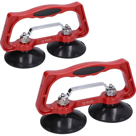 Lot de 2 ventouses robustes pour deux verres, avec poignée, supportant jusqu'à 35 kg. (1/5)