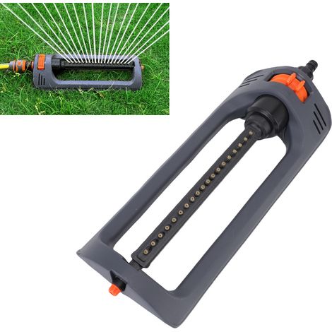 Arroseur de jardin oscillant à 19 trous avec base lestée, couvrant jusqu'à 4000 pieds carrés (environ 370 m²) de surface. (1/5)