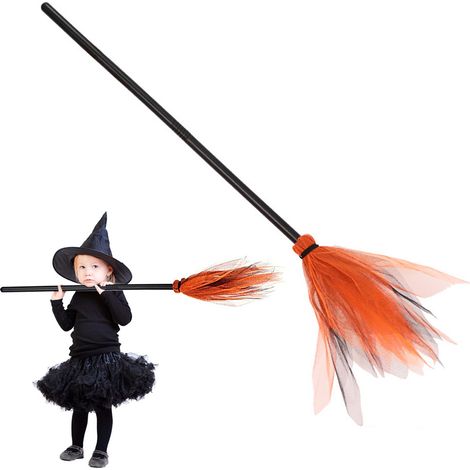Balai Sorcière Halloween en Plastique pour Déguisement et Décoration Fête