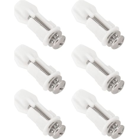 Charnieres de Siege de Toilette Vis WC Fixation de Trou pour Installation Facile 12 Pieces (1/4)