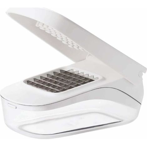 Coupe-légumes avec récupérateur – Trancheuse manuelle en acier inoxydable – Réservoir 600 ml – Base antidérapante pour découpe efficace (1/5)