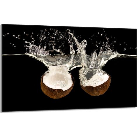 Glas-Herdplattenschutz 80x52 Kokosnuss
