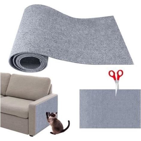 DIY Climbing Cat Scratcher,Protection Canape Chat Anti Griffe,Grattoir Chat Canapé,Protège Les Meubles - Gris Clair,40x200cm (1/4)