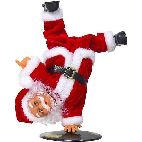 Poupée Père Noël électrique, dansant en équilibre sur les deux mains - Décoration de poupée Père Noël (1/5)