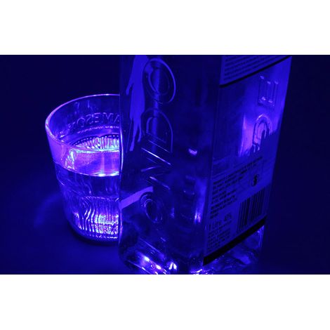2 PZ Luci LED Sottobottiglia Sottobicchiere Blu Luminoso per Decorazione Bar Pub DJ (1/3)
