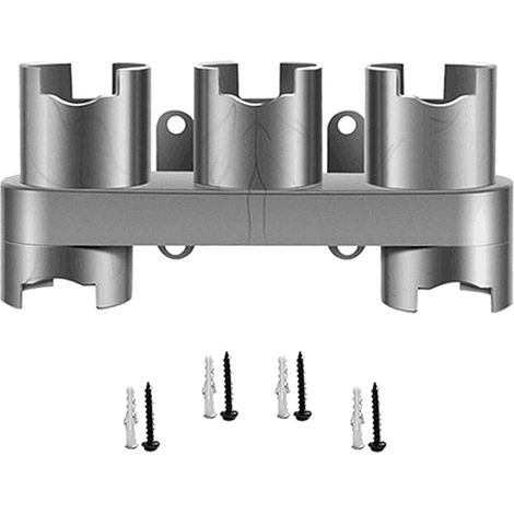 Organizador de pared para aspiradoras V7, V8, V10 y V11, estante de almacenamiento de plástico gris, gran capacidad. (1/4)
