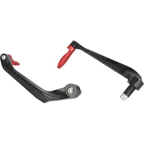 Levier de frein moto avec protège-main en aluminium rouge, accessoire de conversion pour guidon, kit extérieur (1/5)