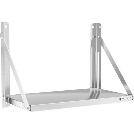 Klappbares Edelstahl-Wandregal für die Gastronomie bis 40 kg, 60 x 30 cm (1/9)