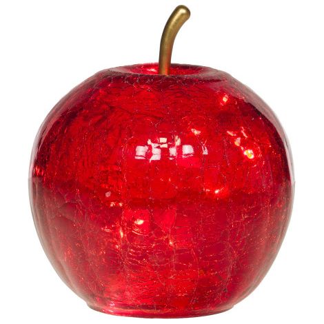 Amadeus - Pomme lumineuse led rouge 17 cm (1/3)