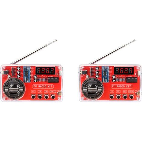 Geeignet für DIY-FM-Radio-Bausätze, Elektronik-Montage-Schulungssets, Lötsets, 50-108-MHz-Empfänger mit LCD-Anzeige.