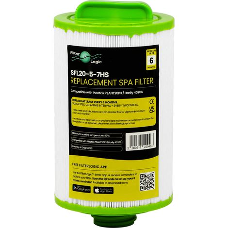 Filtre Filter Logic SFL20-5-7HS - Cartouche Spa et Jacuzzi compatible Pleatco PSANT20P3 Darlly SC728 (1/5)