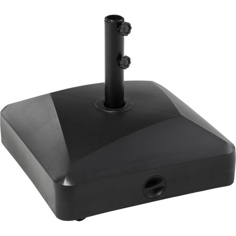 Support de parasol à roulettes pour mâts de Ø38/48 mm, support stable en métal pour 43 kg d'eau ou 60 kg de sable, idéal pour le jardin et la terrasse. (1/5)