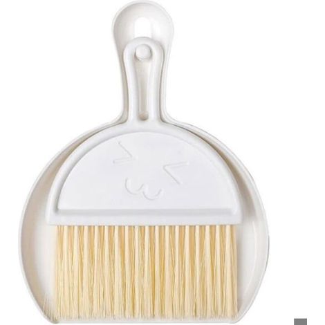 Balai et pelle mini multifonction pour table, ramassage poussière efficace (blanc) (1/5)