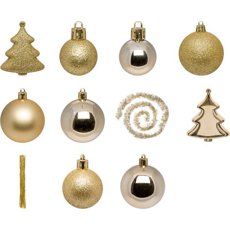 Baumschmuck-Set 44 Teile goldfarben - Feeric lights & christmas (1/5)