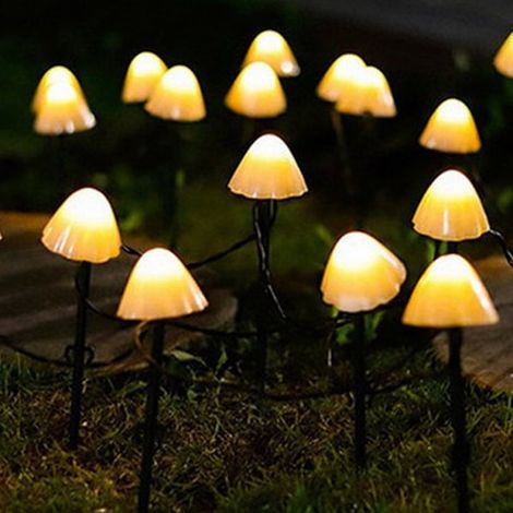 Lampes solaires pour jardins extérieurs, lampes solaires en forme de champignons-AquaForge