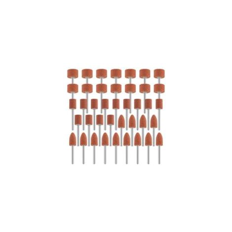 Jeu de 42 Meules en Oxyde d'Aluminium Mèches de Ponçage avec Tige de 1/8" Compatible avec Dremel pour Meulage, Polissage Ébarbage métaux (1/5)