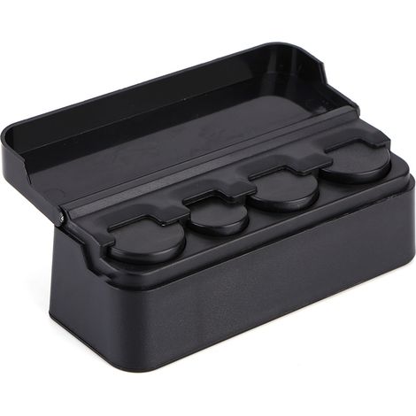 Porte-monnaie auto boîte à pièces en plastique, étui de rangement pour pièces de monnaie, organiseur de monnaie portable (1/5)