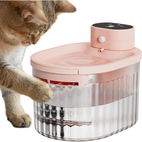 Fontaine d'eau pour chat, distributeur automatique silencieux avec capteur intelligent, abreuvoir d'eau pour chiens, intérieur, maison, chambre, voyage 3 l (1/3)