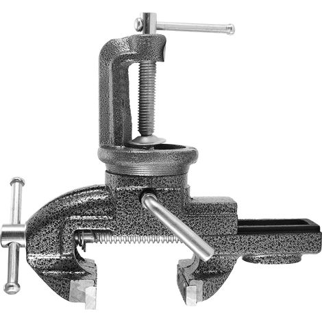 Robuster Schraubstock, Tischklemme, Flachbacken-Tischklemme mit Amboss (70 mm) (1/5)