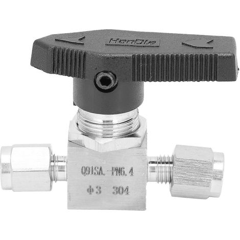 Hochdruck-Nadelventil aus Edelstahl 304 zur Durchflussregelung für Wasser, Gas und Flüssigkeiten SS‐44S6Ф3