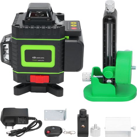 Niveau Laser Vert Auto-Nivelant Ligne 16 Lignes Outil de Construction Rénovation Maison 110-240V AC (1/5)