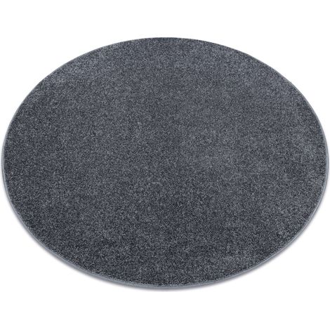 Teppich rund SANTA FE grau 97 eben, glatt, einfarbig grey rund 150 cm