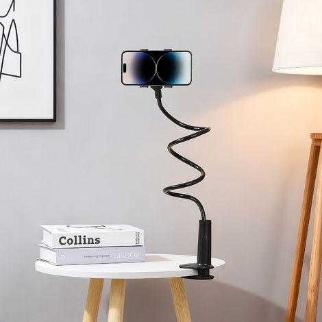 360-degree Universal Flexible Hose Phone Holder, Lazy Tablet Stand, Stable Anti-shake with Adjustable Angle, Clip-on for Desktop or Bedside Use. Suitable for Binge-watching, Office Work, and Studying. (1/5)