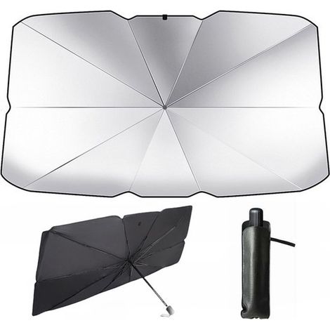 Sonnenschutz fürs Auto Sonnenschutz UV-Schutz Sonnenschutzschirm für die Windschutzscheibe 140 x 80 cm Faltbar Mit Aufbewahrungshülle Für die und (1/5)