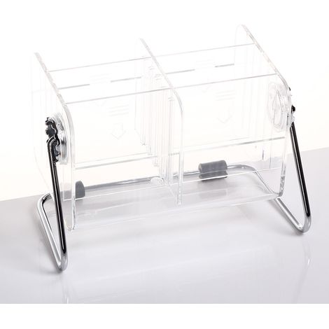 Boîte de rangement pour télécommande en acrylique transparent à usage domestique, boîte de rangement pour télécommande rotative à 360 degrés, boîte de rangement à 6 grilles (1/5)