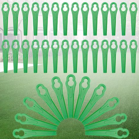 120 Pieces Replacement Blades for Grass Trimmer, Plastic Lawn Mower Blades, Replacement Plastic Cutting Blades, Grass Trimmer Brush Cutter Blades, Replacement Plastic Blades (1/5)