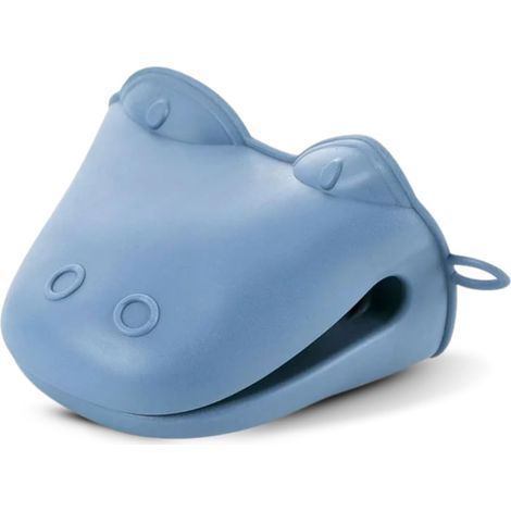 Gant de Cuisine Antidérapant en Silicone Design Grenouille Accessoire de Préhension Original et Amusant pour Ustensiles, Rouge Bleu (1/5)