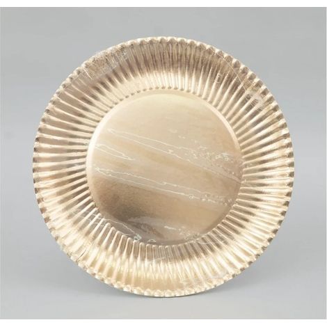 Set de 10 platos de papel dorados 30 cm